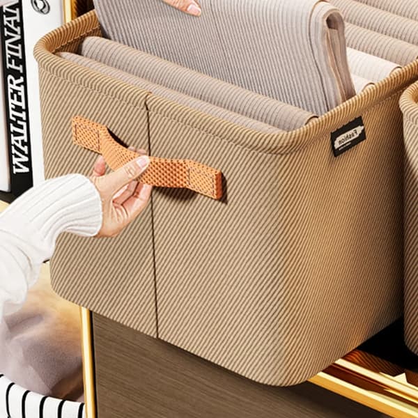Wardrobe Storage, 35x25x22cm Desktop Storage Basket, Foldable Storage Box for Clothes, Drawer Organizer, Storage Box