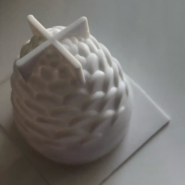 3D kongleform for DIY-støpeformer i silikon, hvit White onesize