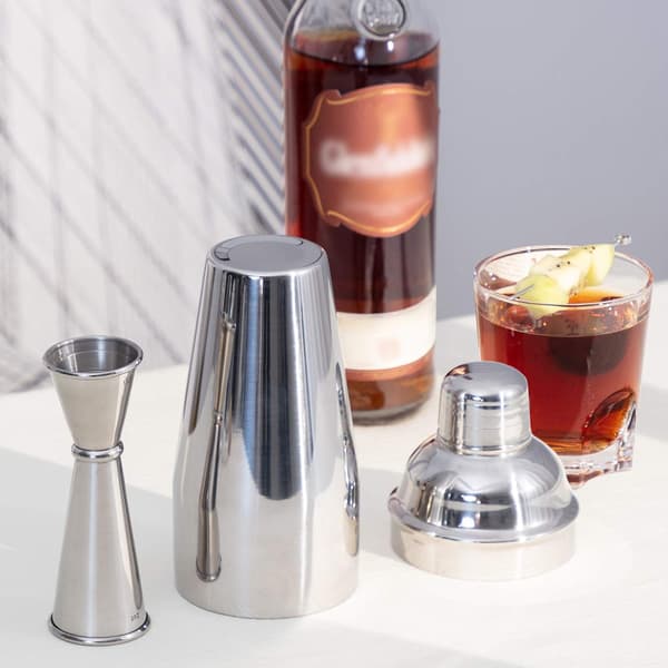 1 stk. Jigger for Bartending, Dobbel Cocktail Jigger Premium 304 Rustfritt Stål Jigger 2 OZ 1 OZ med Måleenheter