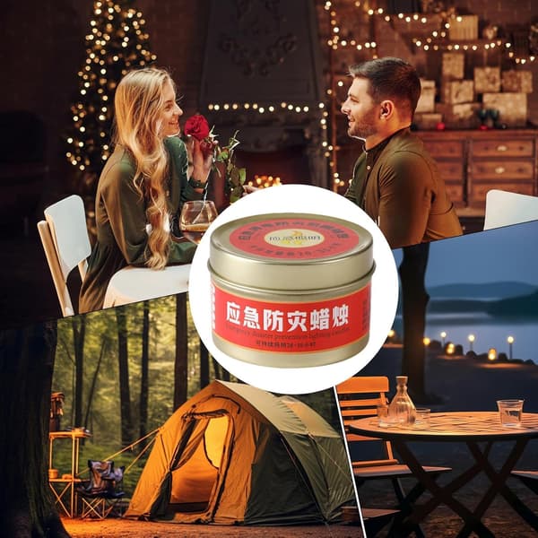 camping-stearinlys, parfumeret, lang brændetid -