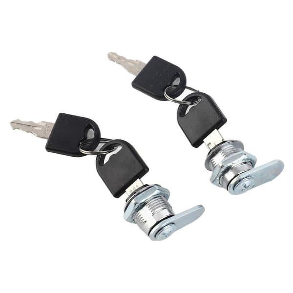 2st Cylinder Cam Lock Anti-corrosion Secure Hardware with 4 Keys for Toolbox Drawer [DB]