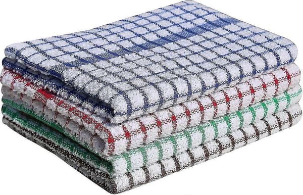 Frottierhanddukar 10-pack - Superabsorberande Ringspunnen Bomull Högdensitets Köksdukar (28x40cm) (LGL)