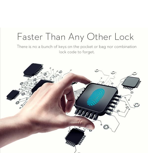 P22+ Tuya smart padlock with fingerprint reader