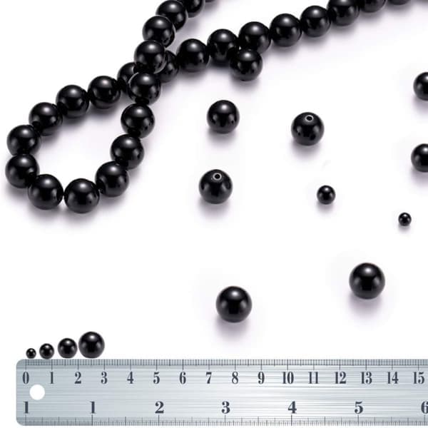 Natural Black Onyx Gemstone Beads Round Loose Beads