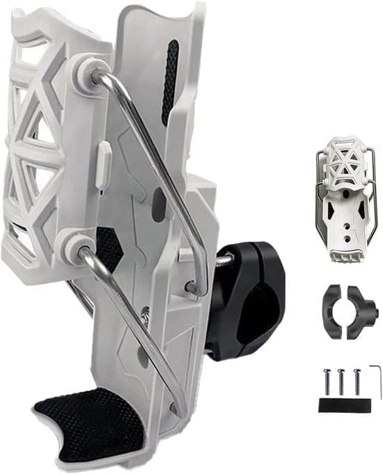 Universal Bicycle Bottle Holder - 360° Rotatable Adjustable - White - For Bicycle Motorcycle Scooter [Ho]