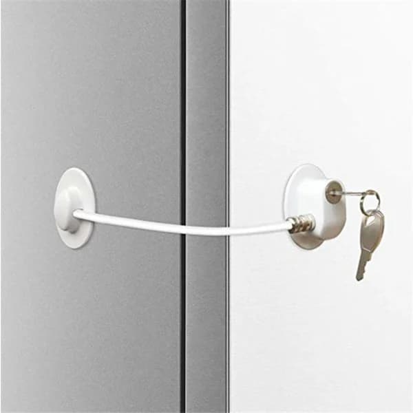 White 4-piece Refrigerator Lock with 8 Keys YIY SMCS.9.27