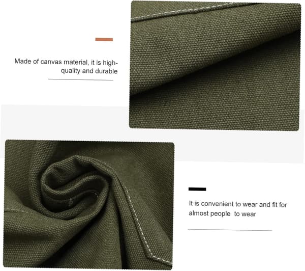 Unisex Forkle i Canvas Militærgrønn Denim Arbeidsforkle for Voksne Kryssryggstropp Egnet