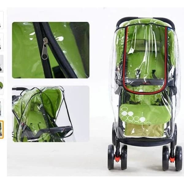 Transparent PVC Stroller Rain Cover Universal Windproof Waterproof Cover for Stroller