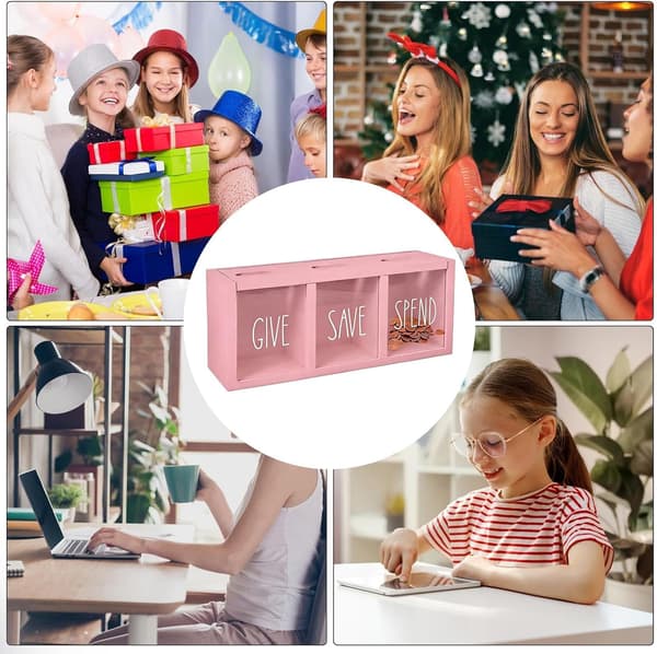 Spardose pengeorganisator med magnetisk lukning E pink - Rosa