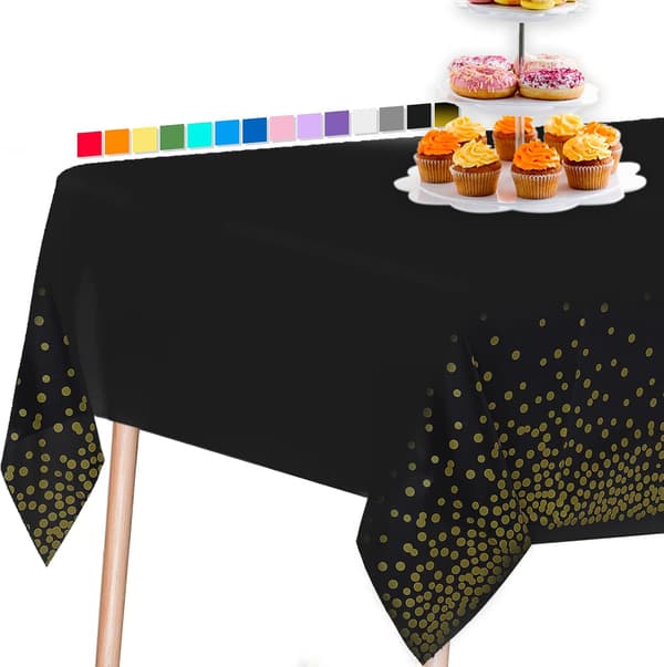 Black Tablecloth, 137*274cm Tablecloth, Rectangular Tablecloth
