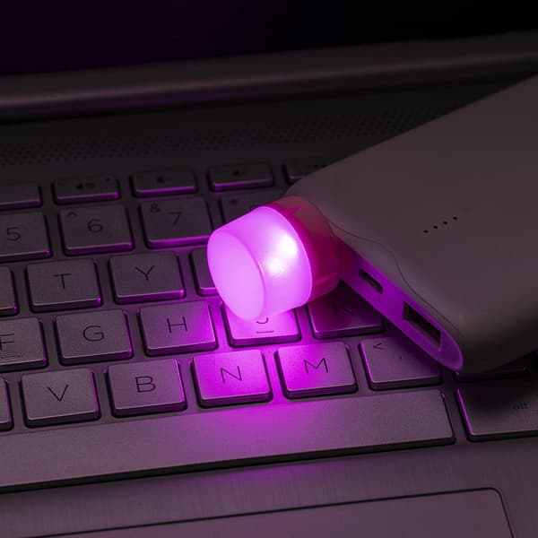 Mini USB-natlampe, kompakt LED-lampe, bærbar belysning, Ambie