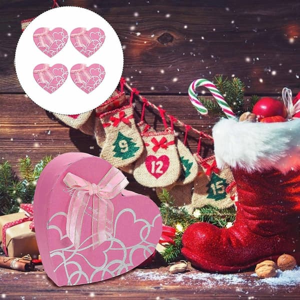Heart-shaped chocolate box for gift packaging 4 pcs Valentine's Day storage boxes [DB]