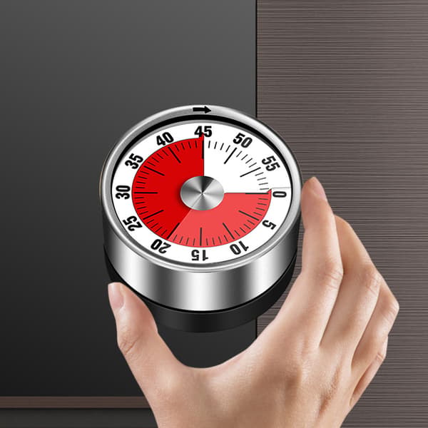 Magnetisk mekanisk timer Sølv Silver 123