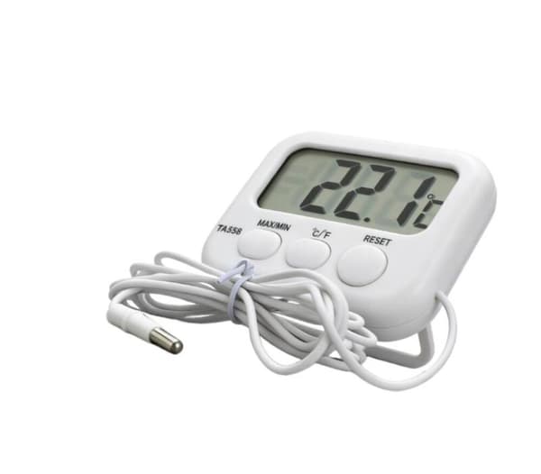 1 stk Digital LCD Termometer Utendørs Innendørs Hygrometer Fuktighet Cl