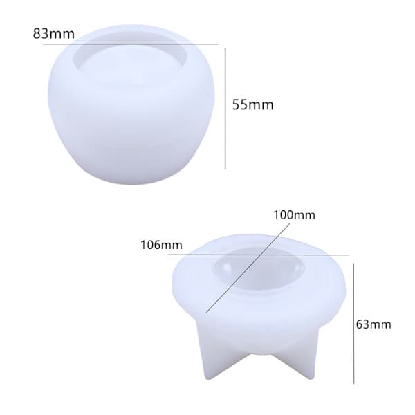 Silikonform for DIY Krystall Dropplim Form Sopp Oppbevaringsboks