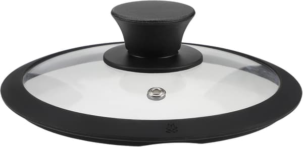Silicone Pot Lid Replacement Handle, Heat-Resistant, 16cm, Black, Compatible with Small Pots and Pans