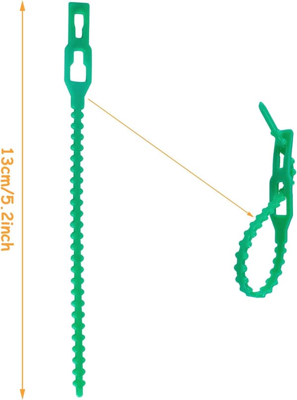 200 st 13 cm justerbara trädgårdsväxtband flexibla växtkabelband