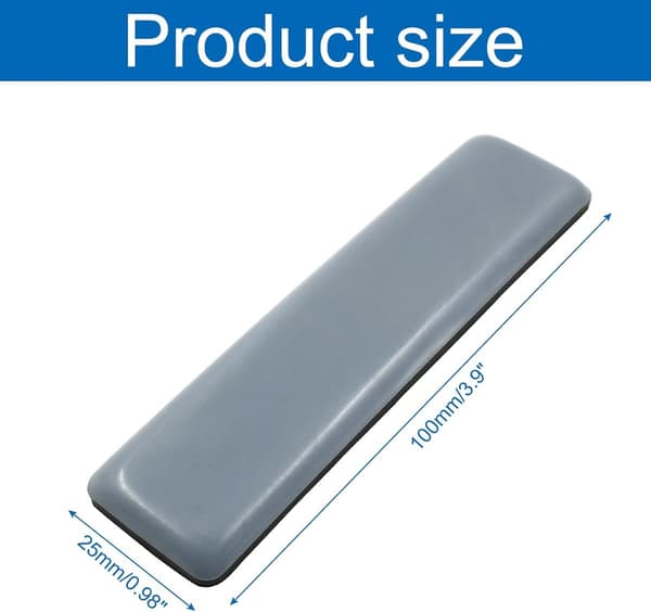 Möbelglidare, 20 delar, rektangulära självhäftande, Magic Sliders, för matta och golv, 25x100mm