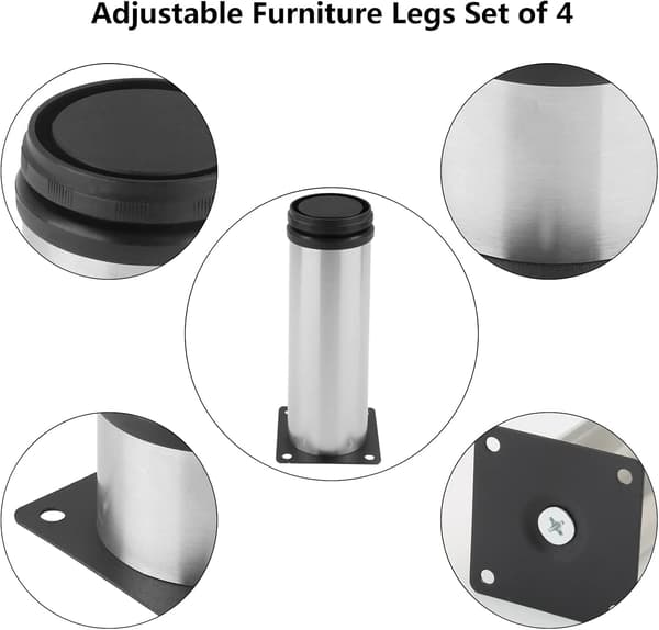4 stk Justerbare Møbelben 6 tommer / 150 mm Sofaben Sæt med 4