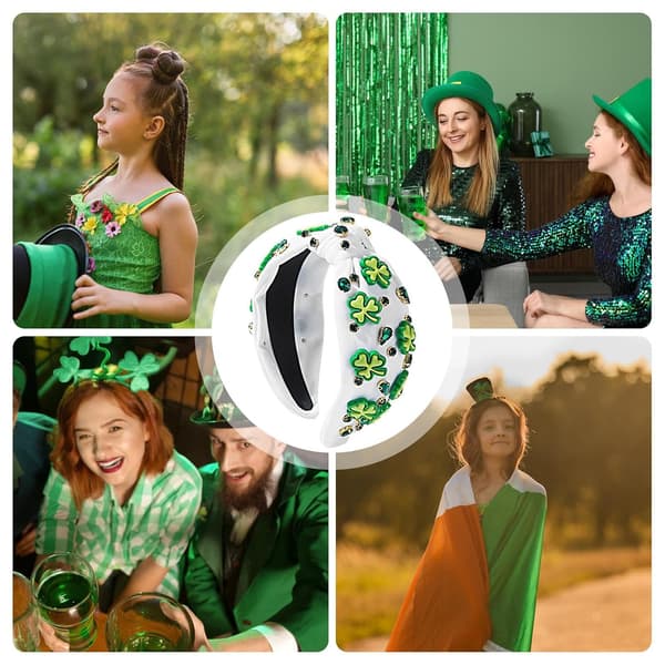hårband för St. Patrick's Day, stylingverktyg vit 1 st (1-pack) Weiß 1 stück (1er Pack)