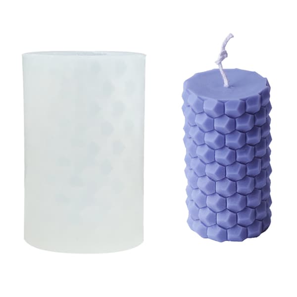 Honeycomb Romersk Kolonn Form DIY Silikon Aromaterapi Ljusform Gipsform