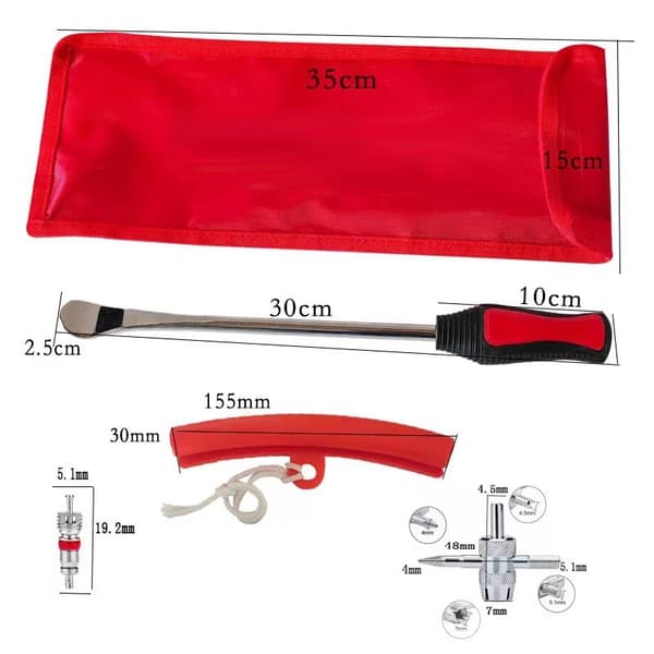 Tire Iron 3 pcs, Pneumatic Tire Iron with Rim Protection