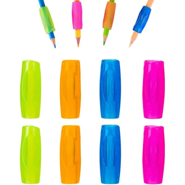 Ergonomiskt skrivgrepp, silikongrepp, grepp, penngrepp, pennhållare (5-pack)