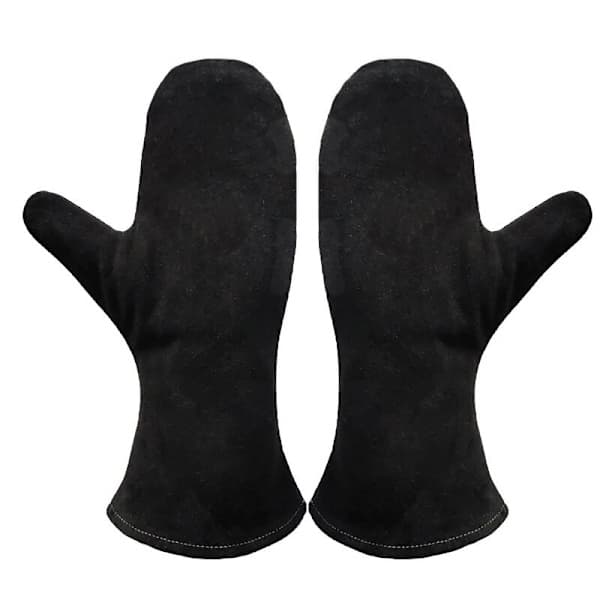 Fireplace Glove, with thermal insulation, leather oven glove, fire