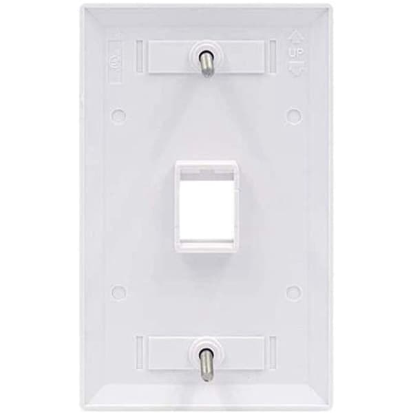 Keystone Gang Wall Plate - Standard Size (25-pack, 1 Port), White