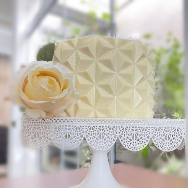 Praline Mold Cake Stencil Diamond - BWB 10152 - Special 3 Part Mold Transparent transparent