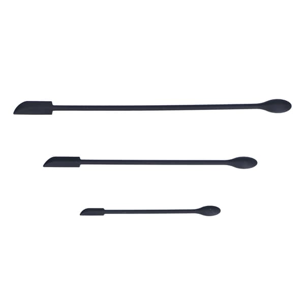 3 Pcs Spatula Food Grade Silicone Double Head Fruit Jam Cream Makeup Spatula for Kitchen Black