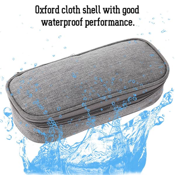 Portable Insulin Cooler Bag Protective Case Medical Insulation Cooling Pocket Case (Grey) 1.3