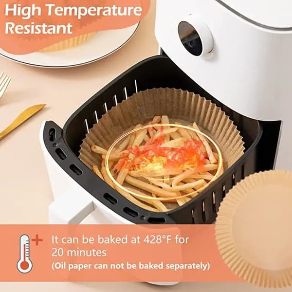 Non-stick papirforme til airfryer, 100 stk