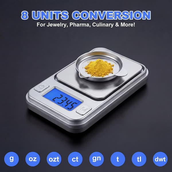 Mini Electronic Lighter-Style Jewelry Scale, 100g/0.01g, Silver & Black 70