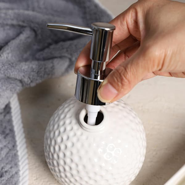 Sæbedispenser Golfbold Lotionflaske Keramisk Flydende Badeværelsesindretning Hvid-golf - White-golf