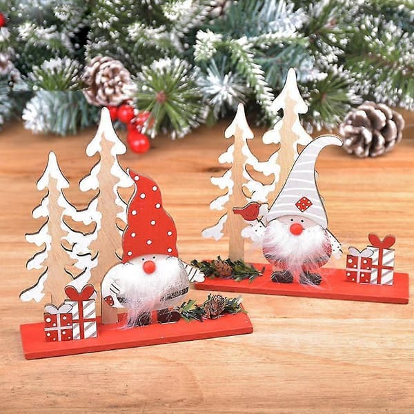 Christmas Table Decorations Wooden Compatible With Dining Room Cafe Kitchen Office Decor Christmas Tableware