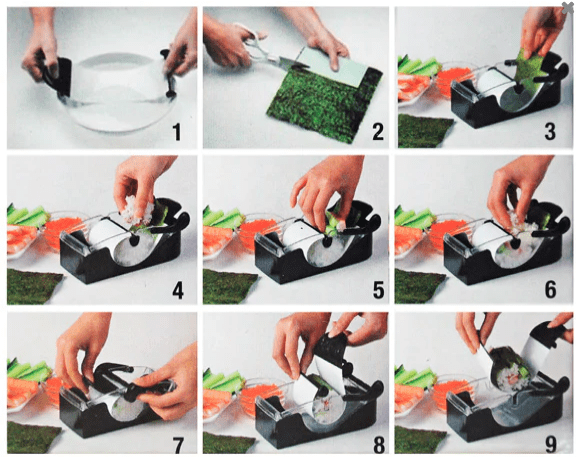Sushi sæt med sushi opskrift