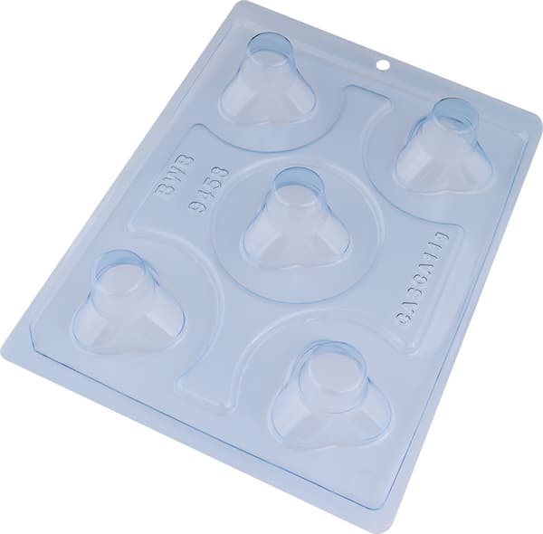 Pralinform Kopp Sjokoladeform - BWB 9458 - Spesiell 3-delt form Transparent transparent
