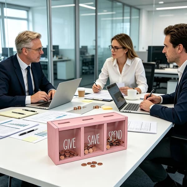 Spardose pengeorganisator med magnetisk lukning E pink - Rosa