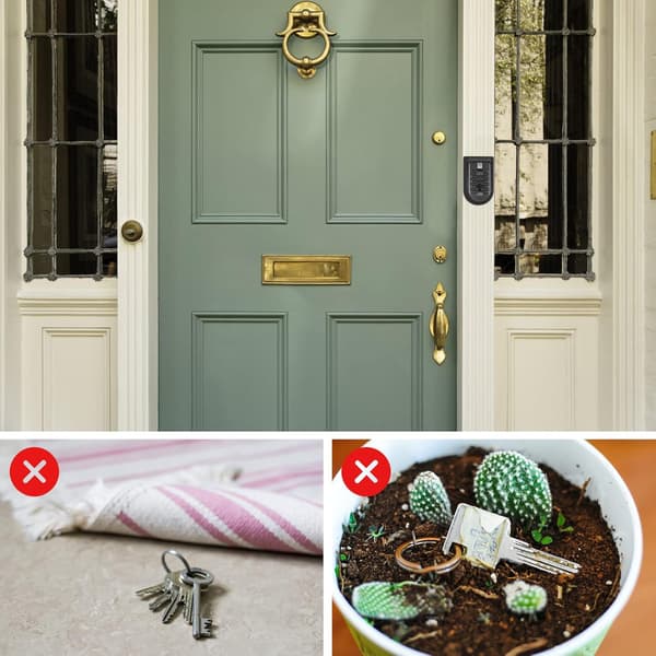 Key Cabinet Wall Mounted 10-Digit Push Button Combination Key Storage Security Lock Box for Indoor or Outdoor (Wall Mounted)