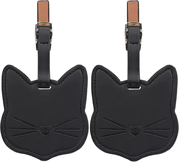2 stk. bagagemærker, kuffertmærker, katte-type DXGHC