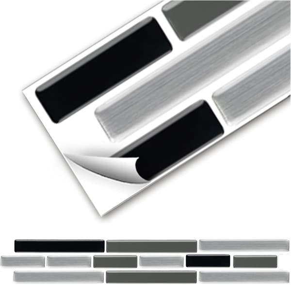 5-pack 27,9 x 4,3 cm 3D Mosaikfliser Selvklæbende Køkken