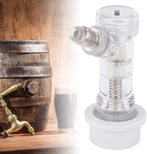 Klar Ball Lock Keg-koppling med inbyggd backventil för ölkeg