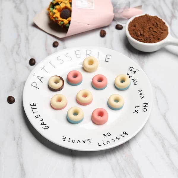 1 stk 64-hullers mini donut silikoneforme DIY chokolade slik