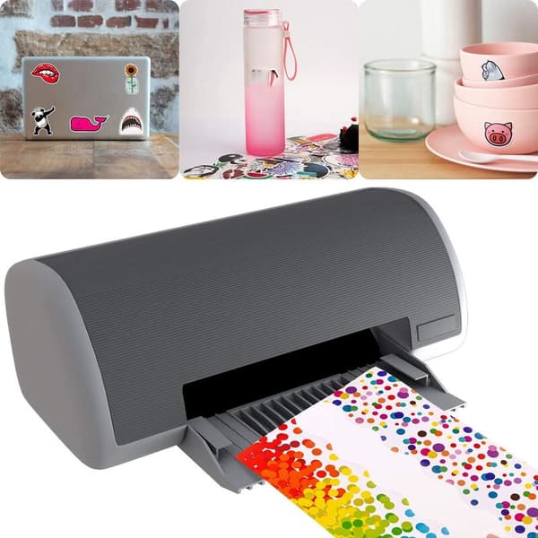 25 Sheets Self-Adhesive Printable Vinyl Sticker Paper Waterproof Matte White Printing Paper Sheets, for Inkjet Printer