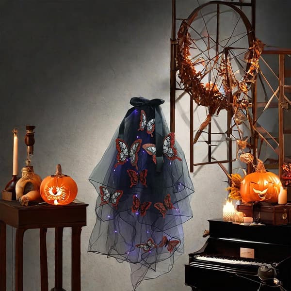 Halloween-slør til bryllupsfesten, glødende