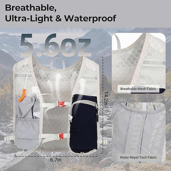 Hydration Pack / Running Vest with Reflective Design – Lightweight & Comfortable for Running, Hiking, Cycling, Marathon