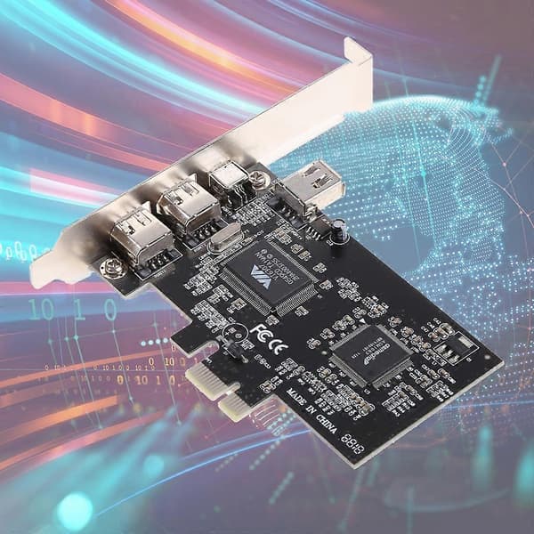 Videoopptakskort PCIe 3x 1394A Firewire PCI for Express til IEEE 1394