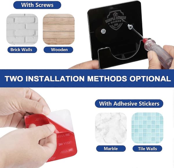 Clear Acrylic Shower Rod Holder No Drilling Wall Mounted Lightweight Durable Bathroom Accessory Adjustable Fit