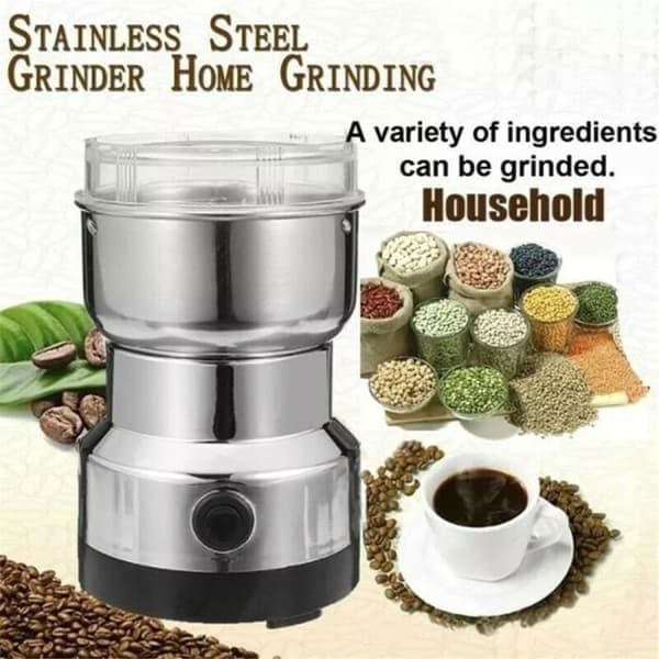 220V Elektrisk Kaffekværn Hørfrø Nødder Peber Krydderier Kværn Rustfri Blender